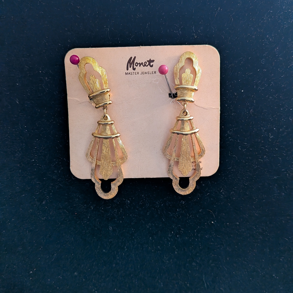 Monet Gold Vintage-Inspired Earrings